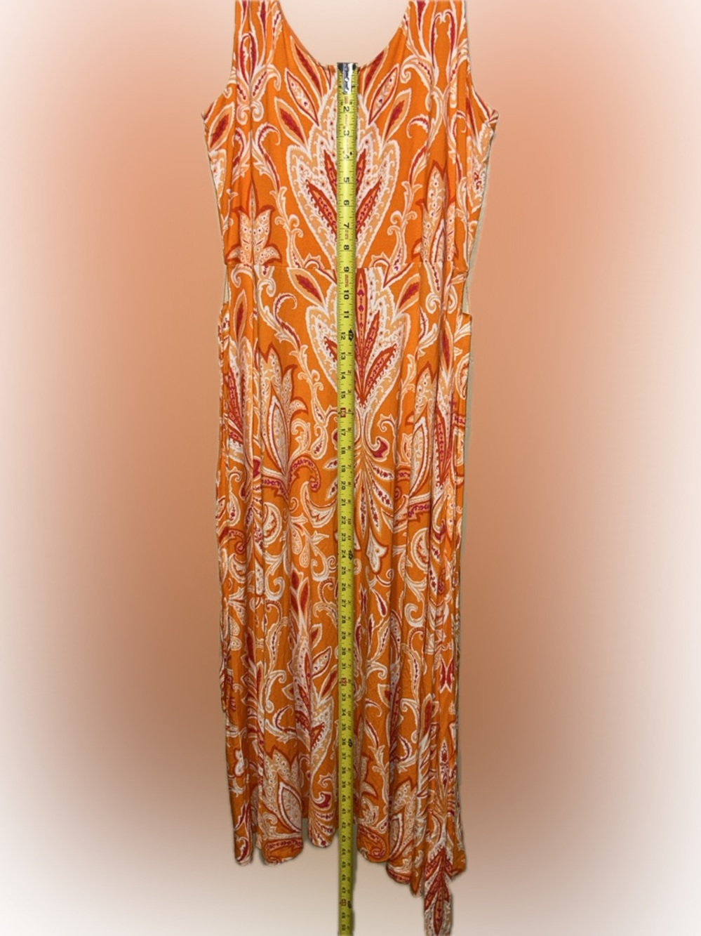 🔥5/$35🔥Loft Paisly Dress- Size L - Picture 6 of 12